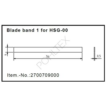 Ostrze 54 x 4x 0,5 mm do noża termicznego HSG-00 40W  2700709000