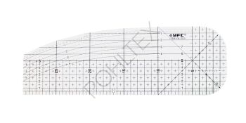 Linijka szablon do zaprasowywania kieszeni i kształtów YFC  10 x 30 cm