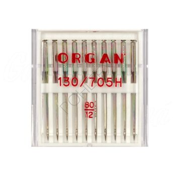 Igły 130/ 705H R ostre- uniwersalne półpłaskie Organ  10 szt